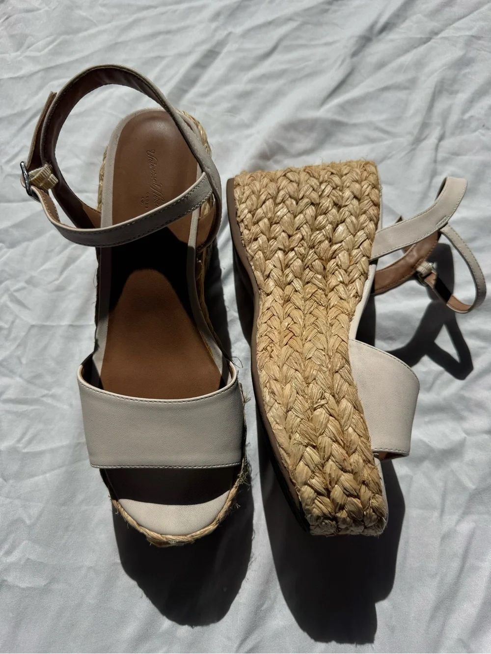 Universal thread Wedge Espadrille Sandals - Cream Women’s Summer Shoes 7.5